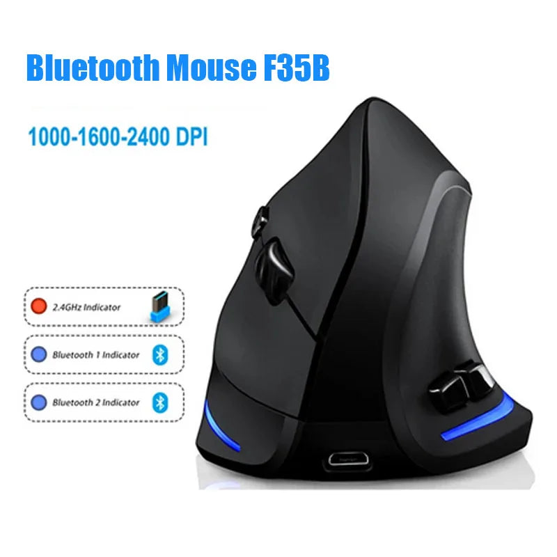 Lefon Trackball Mouse – Bluetooth Ergonomic 2.4G Wireless Rechargeable for PC & Office