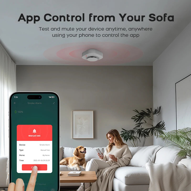 Tuya ZigBee WiFi Smart Smoke Detector – Home Security Fire Alarm Sensor