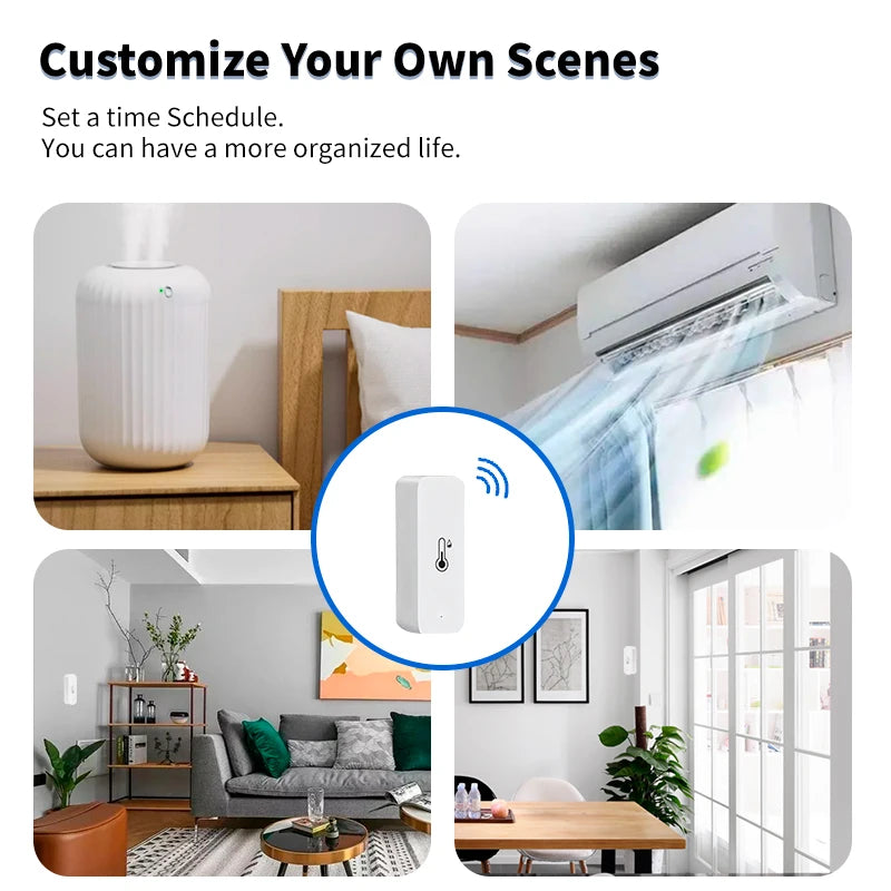 Tuya WiFi Temperature & Humidity Sensor – Indoor Smart Hygrometer Thermometer