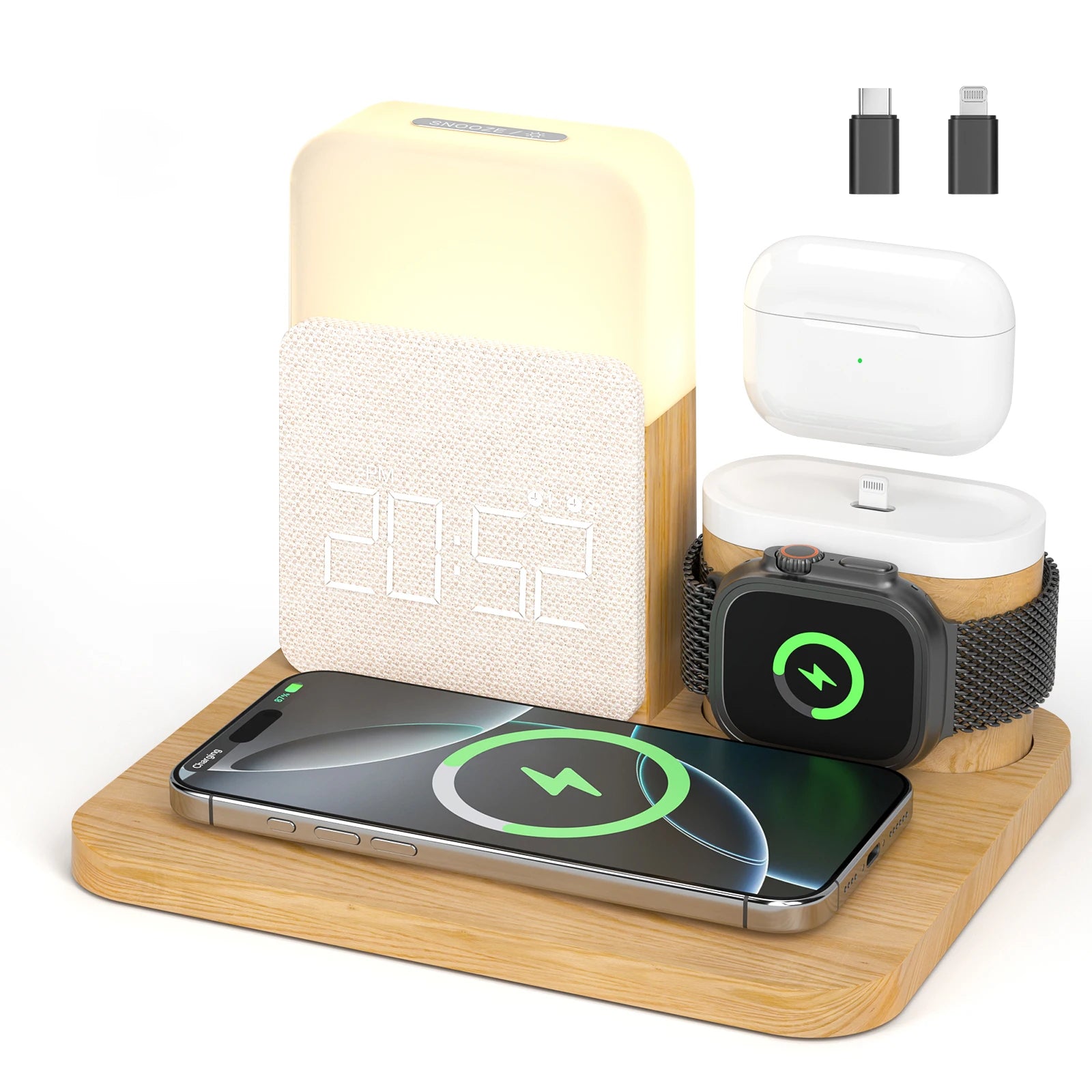 MagClock 7-in-1 MagSafe Alarm Clock – Wireless Charging for iPhone, Watch & AirPods