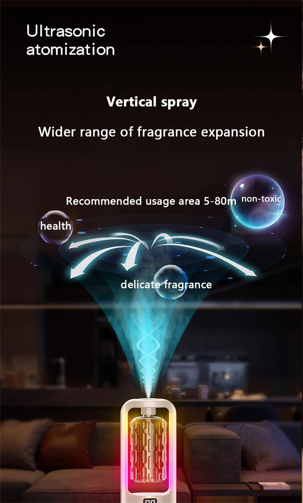 ScentCloud Hotel Aroma Diffuser – Ultrasonic Essential Oil Air Freshener for Bedroom, Bathroom & Office