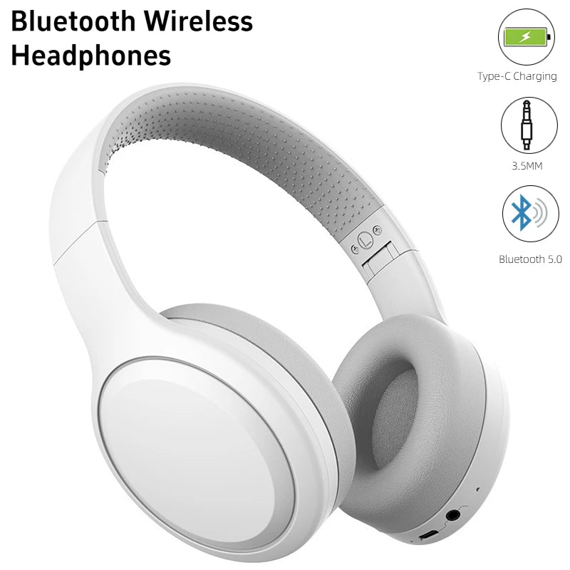 AirBass Pro Wireless Bluetooth Over-Ear Headphones – HiFi Stereo, Noise Reduction & Mic
