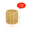 Stationery Storage Tube Circular Desktop Creative Pen Container Handmade Rattan Multi-purpose Pen Holder