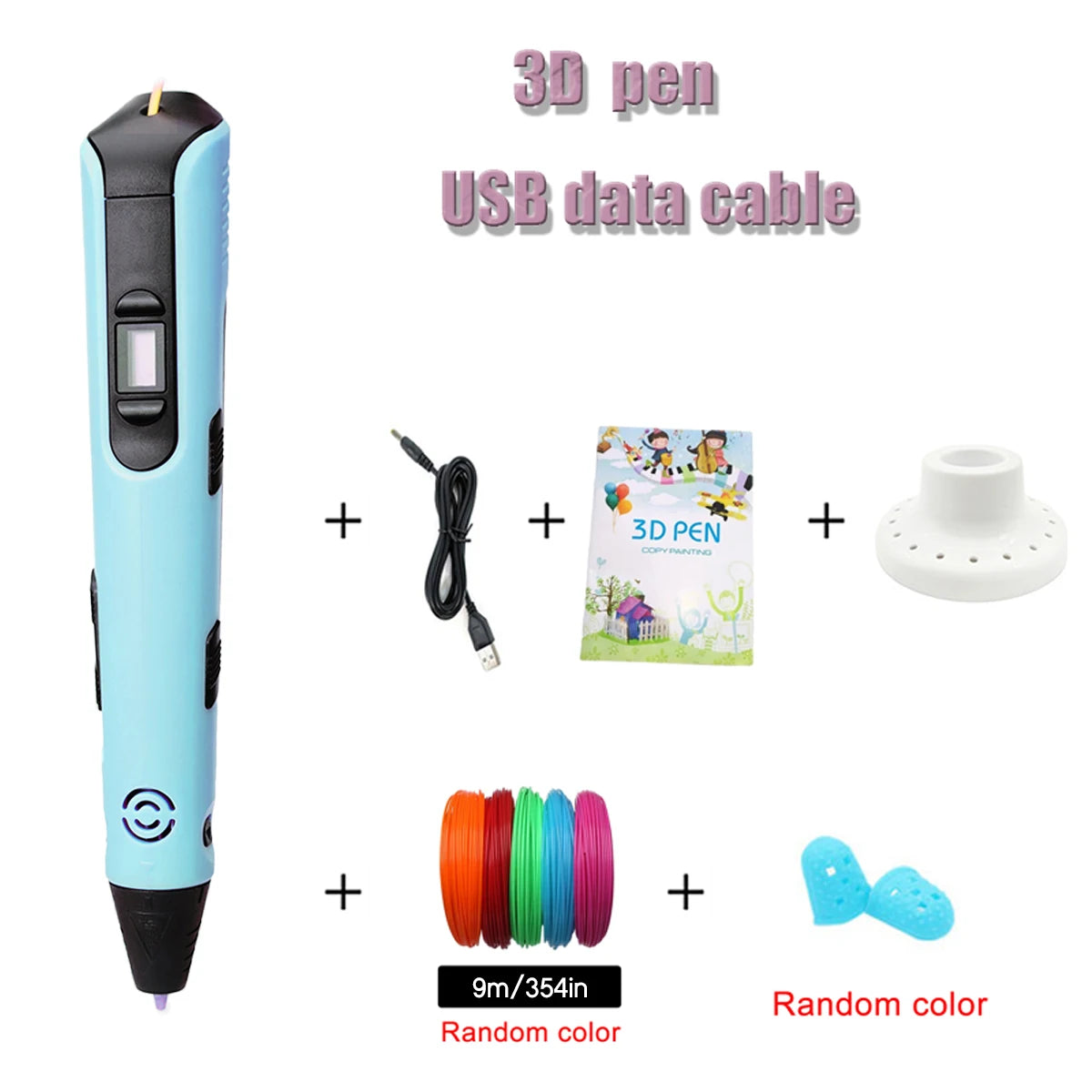 CreativePen 3D Printing Pen – Upgraded with 9M PLA Filament, Kids Birthday Gift
