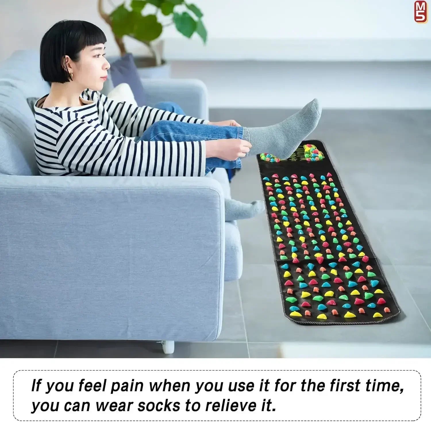 StoneStep Premium Foot Massage Pad – Finger Pressure Plate & Soft Stone Road