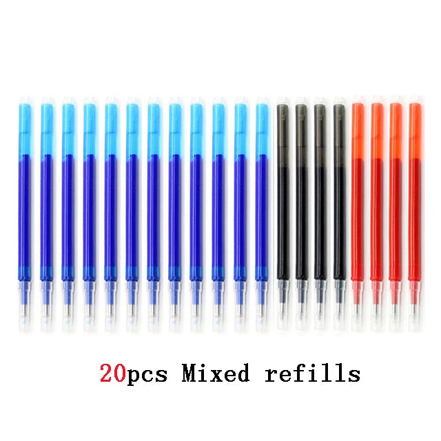Pilot Frixion Erasable Gel Pen Set – 0.5mm, Blue / Black / Red with Refills