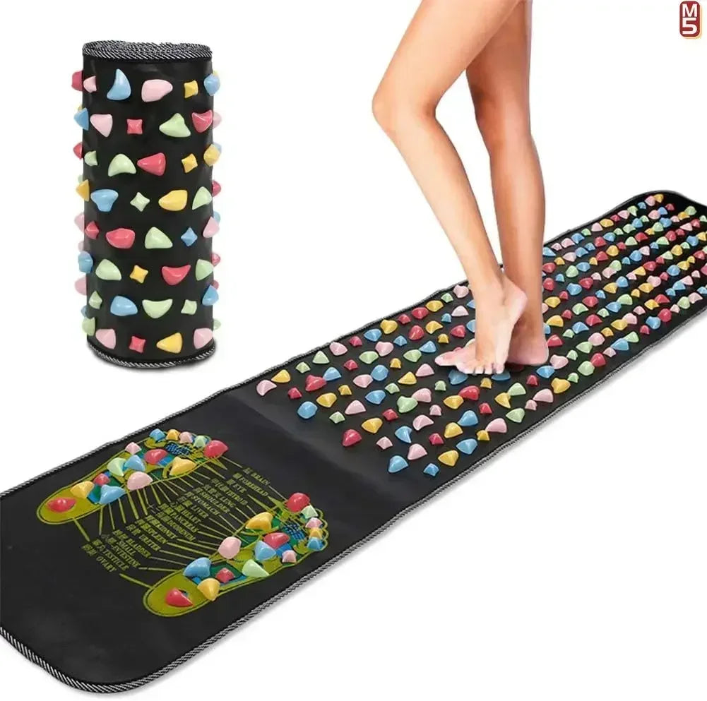 StoneStep Premium Foot Massage Pad – Finger Pressure Plate & Soft Stone Road