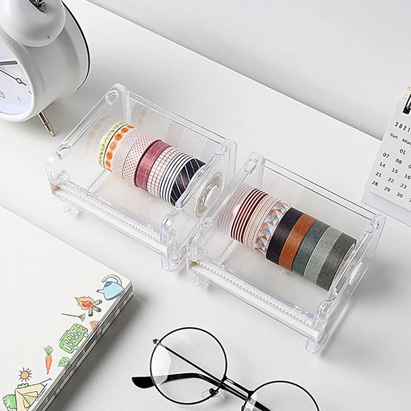 Masking Tape Cutter Washi Tape Storage Organizer Cutter Office Tape Dispenser Organizers Styles