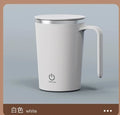 SpinSip Self-Stirring Magnetic Stainless Steel Mug – Auto Mixing Coffee Cup