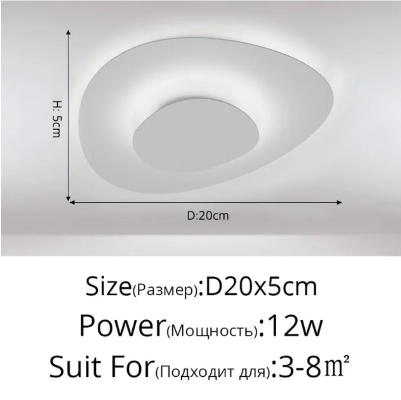 SteadGlow Modern LED Ceiling Lamp – Dimmable Remote Control Light for Bedroom, Office & Living Room