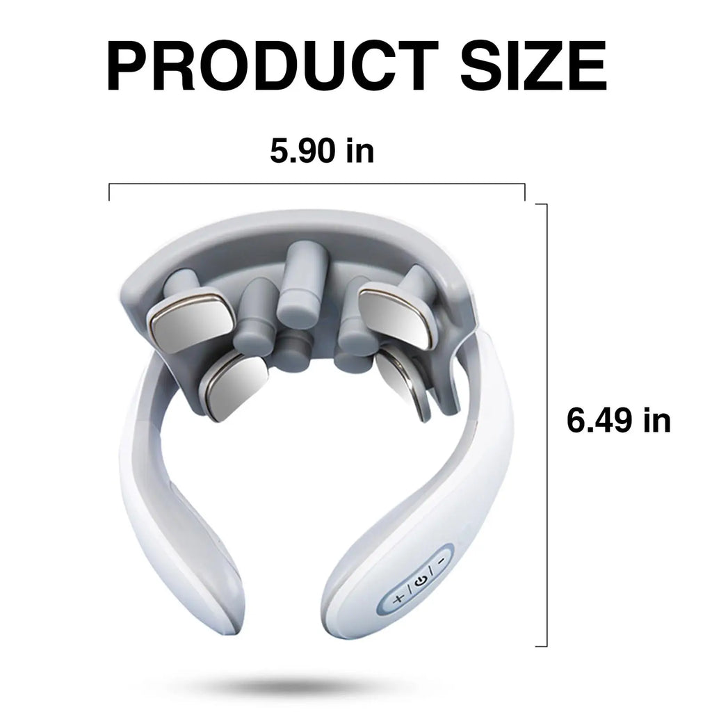 RedLight Smart Neck Massager – Portable Cervical Vibrator with Red Light Therapy