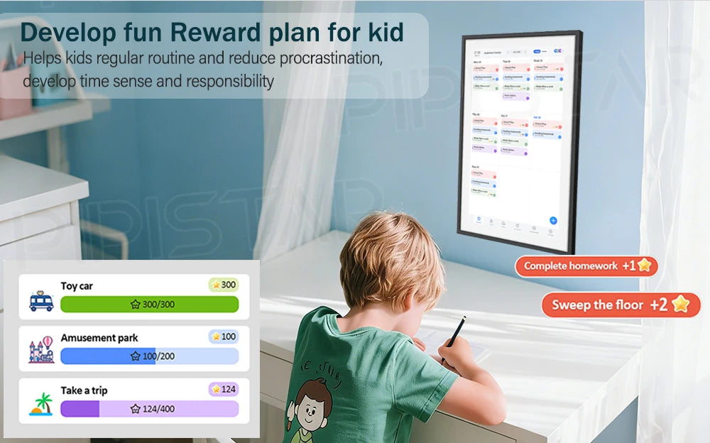 FamilyBoard 15.6" WiFi Smart Digital Calendar & Chore Chart – HD Touchscreen Family Planner