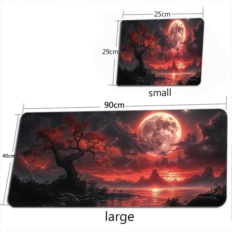 Lunar Galaxy XL Desk Mat – Starry Sky Gaming Mouse Pad (XXL Anti-Slip)