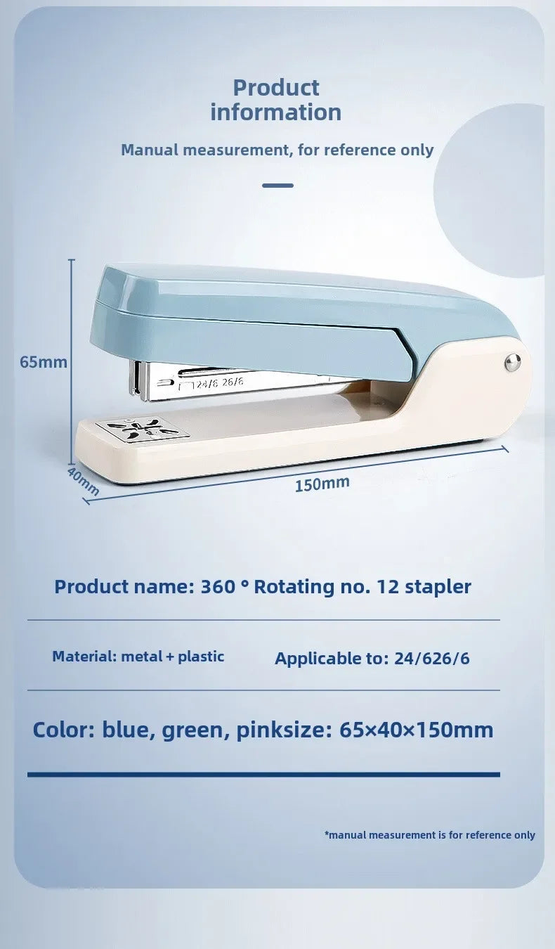 SpinStaple 360° Rotatable Stapler with Built-In Staple Remover