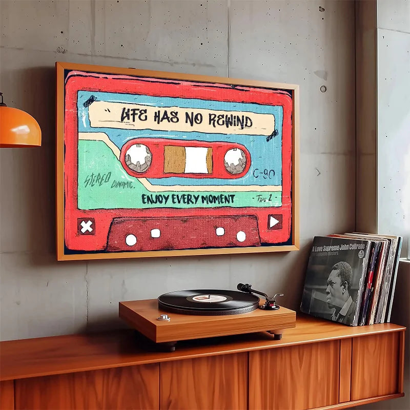 Colourful Creative Transparent Tape Cassette DJ Music Poster and Canvas Printing Wall Art Picture for Kid Living Room Home Decor
