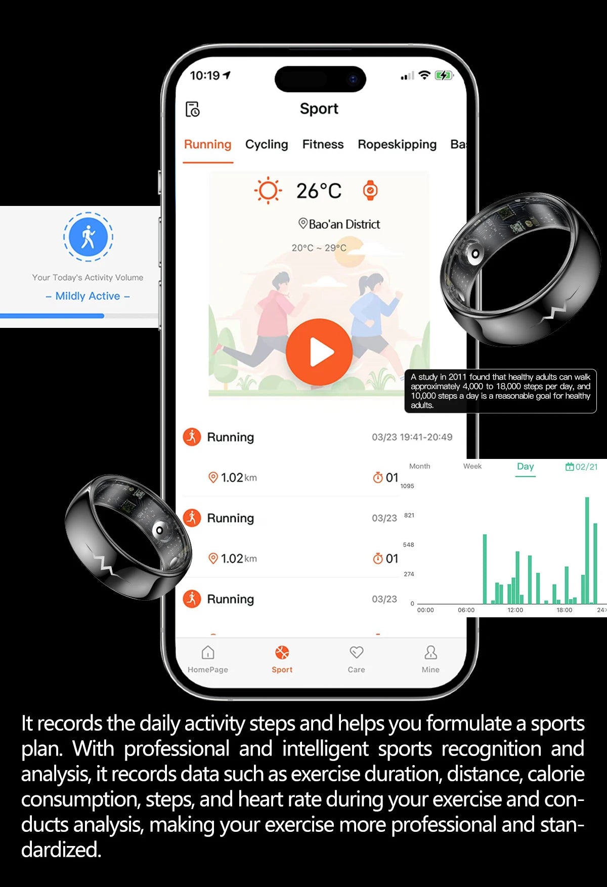 NOYAFA Smart Ring – Heart Rate, Blood Oxygen & Multi-Sport Health Monitor
