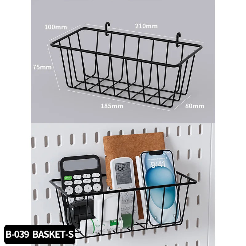 Desktop Standing Pegboard For Home And Office Use. Freely Combinable Accessories For Organizing Stationery.