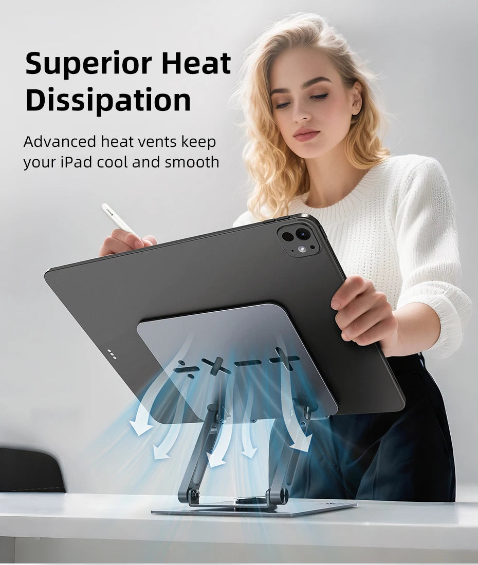 CABLETIME 360° Rotation Tablet Stand for iPad Adjustable Aluminum Foldable Desktop Stand Holder For Ipad Pro/Air/Mini Switch2 1