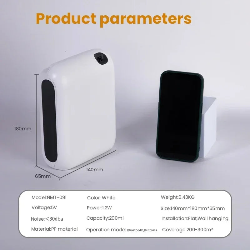 NAMSTE 300m³ Battery-Powered Aromatic Oil Diffuser – 200ml Electric Home Fragrance