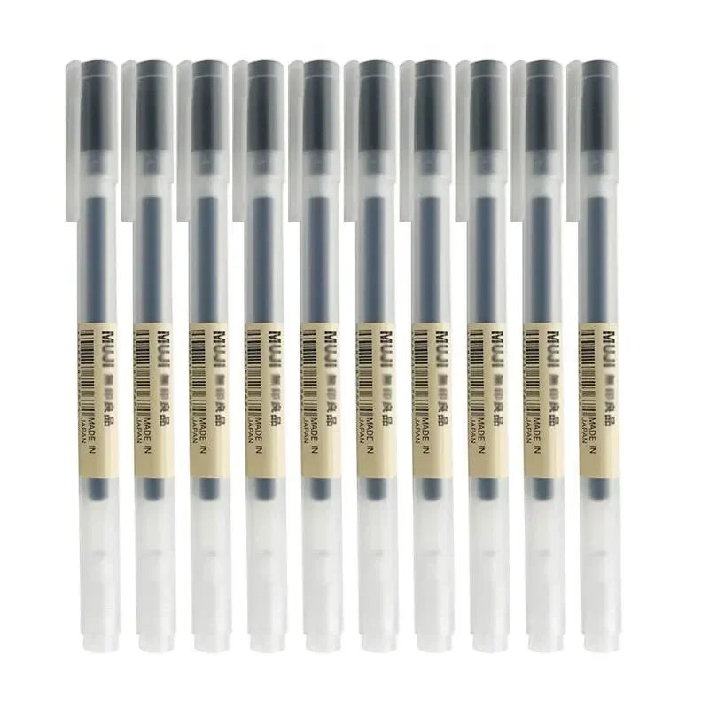 MUJI-Style Gel Pen Set – 3-Pack, 0.38mm / 0.5mm Fine Tip Japanese Stationery