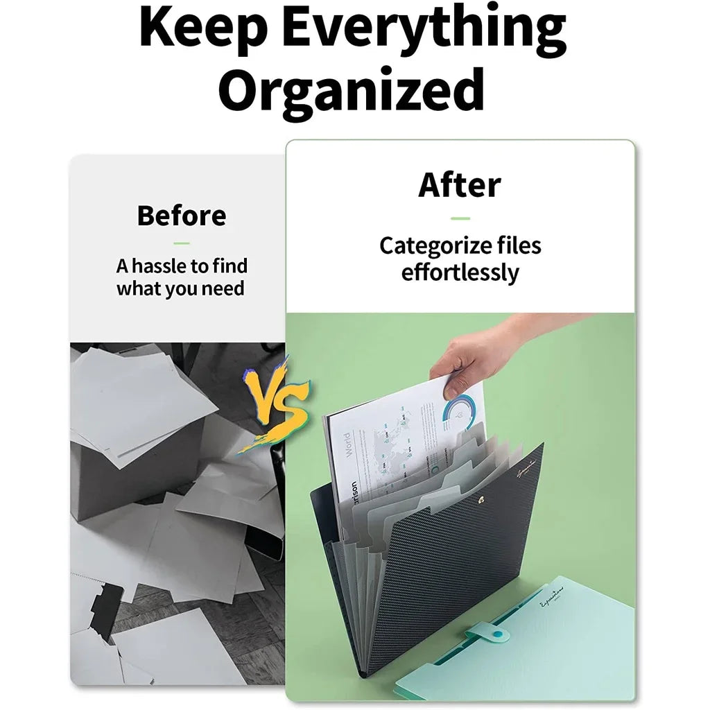 AccordionFile 5-Pocket A4 Expanding File Folder – Portable Document Organiser