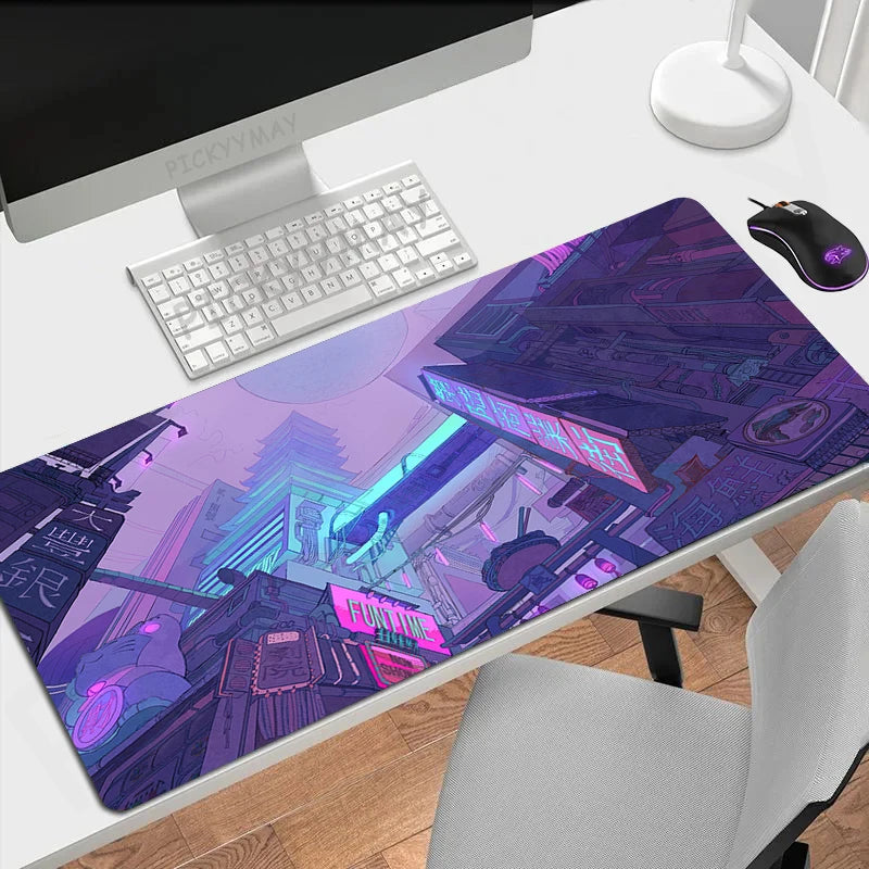 Kawaii Cloud XL Gaming Desk Mat – Cute Mouse Pad (XXL 90×40cm)