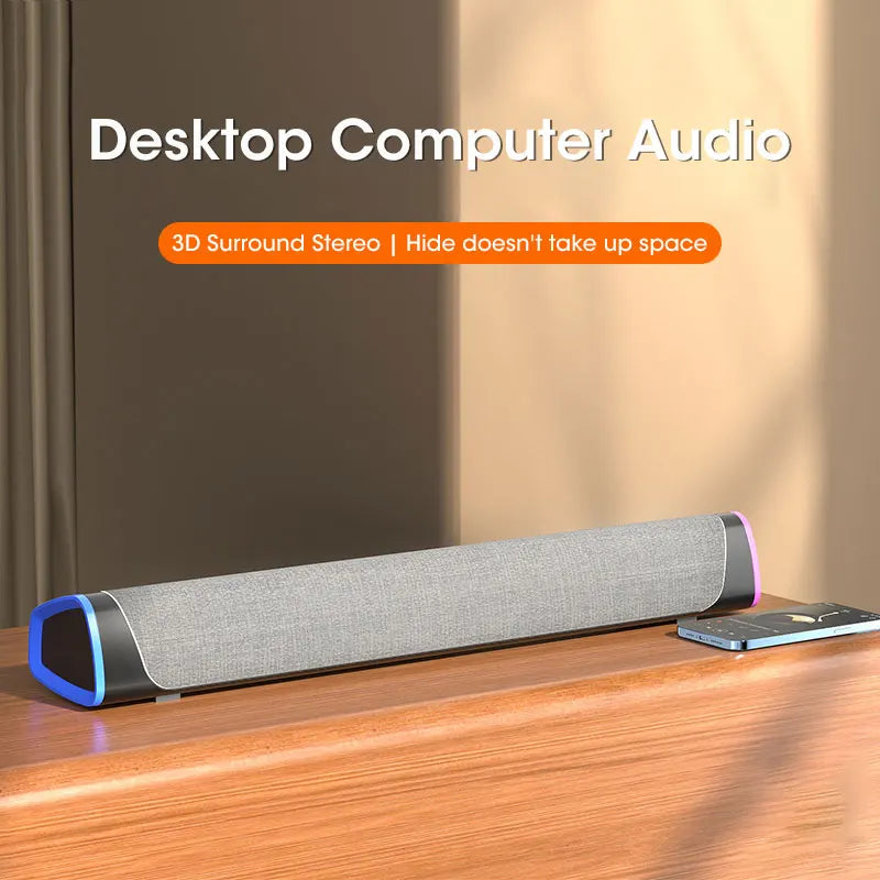 SoundBar 4D Pro – Wireless Bluetooth Speaker with Subwoofer Bass for PC & Laptop