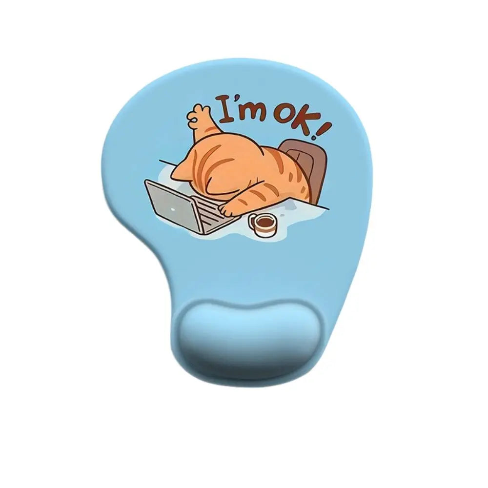 Non-Slip Cartoon Animal Mouse Pad Soft Ergonomic Comfortable Wrist Rest Smooth Surface Silicone Desktop Wrist Support