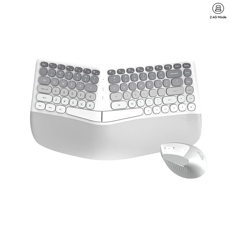 MOFII Ergonomic 2.4G Wireless Keyboard & Mouse Combo – Split Design with Wrist Rest