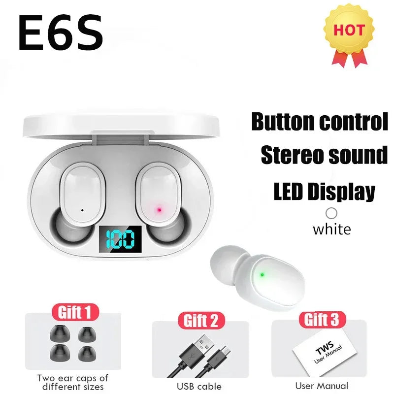 E6S Pro Noise-Cancelling Bluetooth Headphones – Wireless, iOS & Android