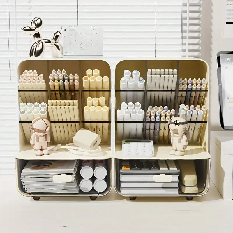 StackDesk Multi-Layer Desk Organiser – Large Capacity Pencil Holder & Storage Box