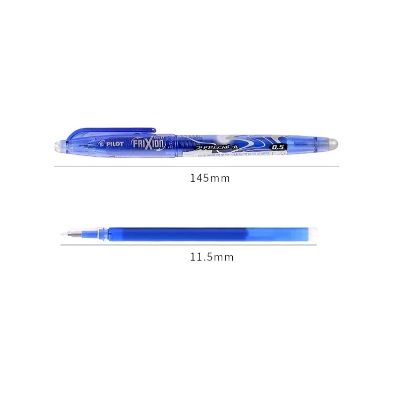 Pilot Frixion Erasable Gel Pen Set – 0.5mm, Blue / Black / Red with Refills
