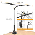 LED Architect Desk Lamp with Clamp – Adjustable Swing Arm Task Light | Eye-Care Dimmable Study & Office Lamp for Home Workstation