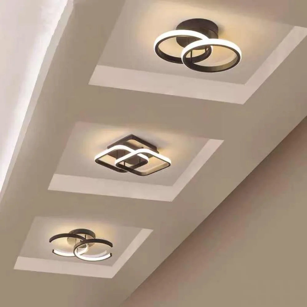 DuoRing LED Ceiling Light – Modern 2-Ring Design for Hallway, Balcony & Office