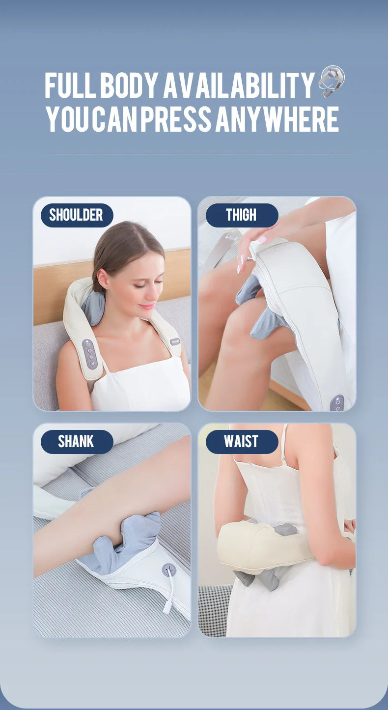Foreverlily 26W Brushless Neck & Shoulder Kneading Massage Shawl – Wireless
