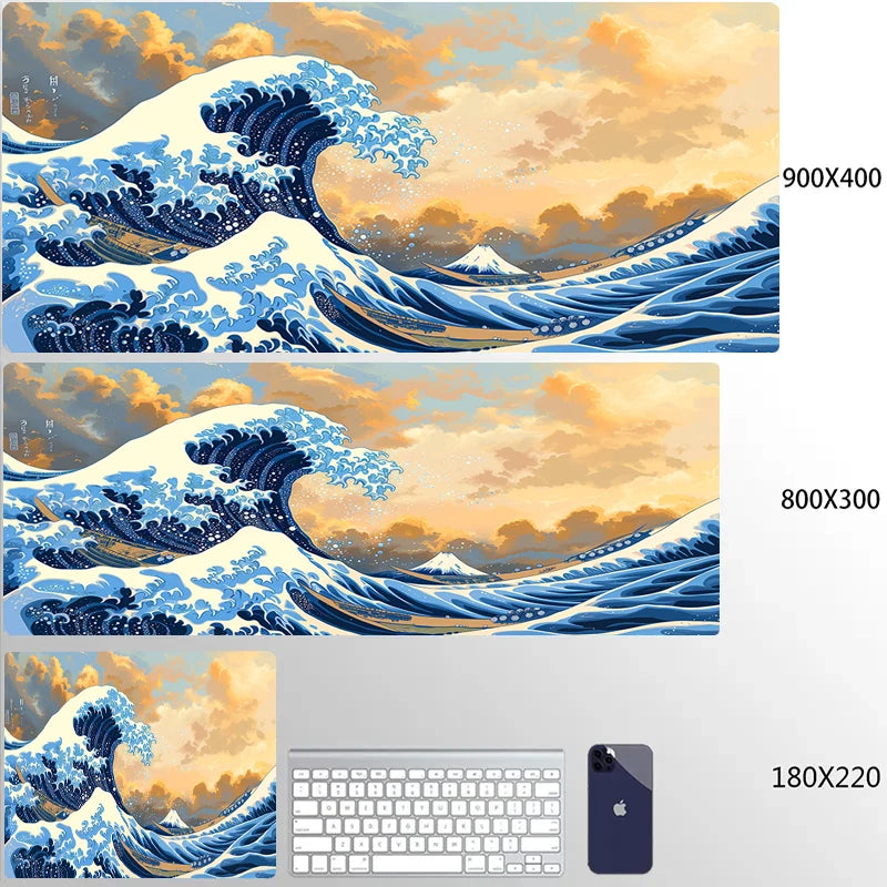 Great Wave XL Gaming Desk Mat – Personalized Art Mouse Pad (XXL HD Mouse Mat)
