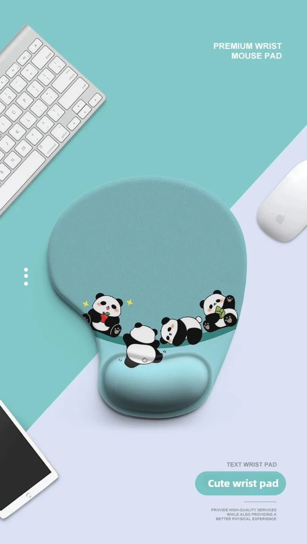 Non-Slip Cartoon Animal Mouse Pad Soft Ergonomic Comfortable Wrist Rest Smooth Surface Silicone Desktop Wrist Support
