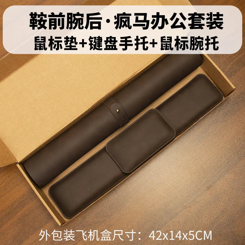 DeskMat Waterproof PU Mouse Pad – Large Non-Slip Desk Mat & Keyboard Mat 3-Piece Set