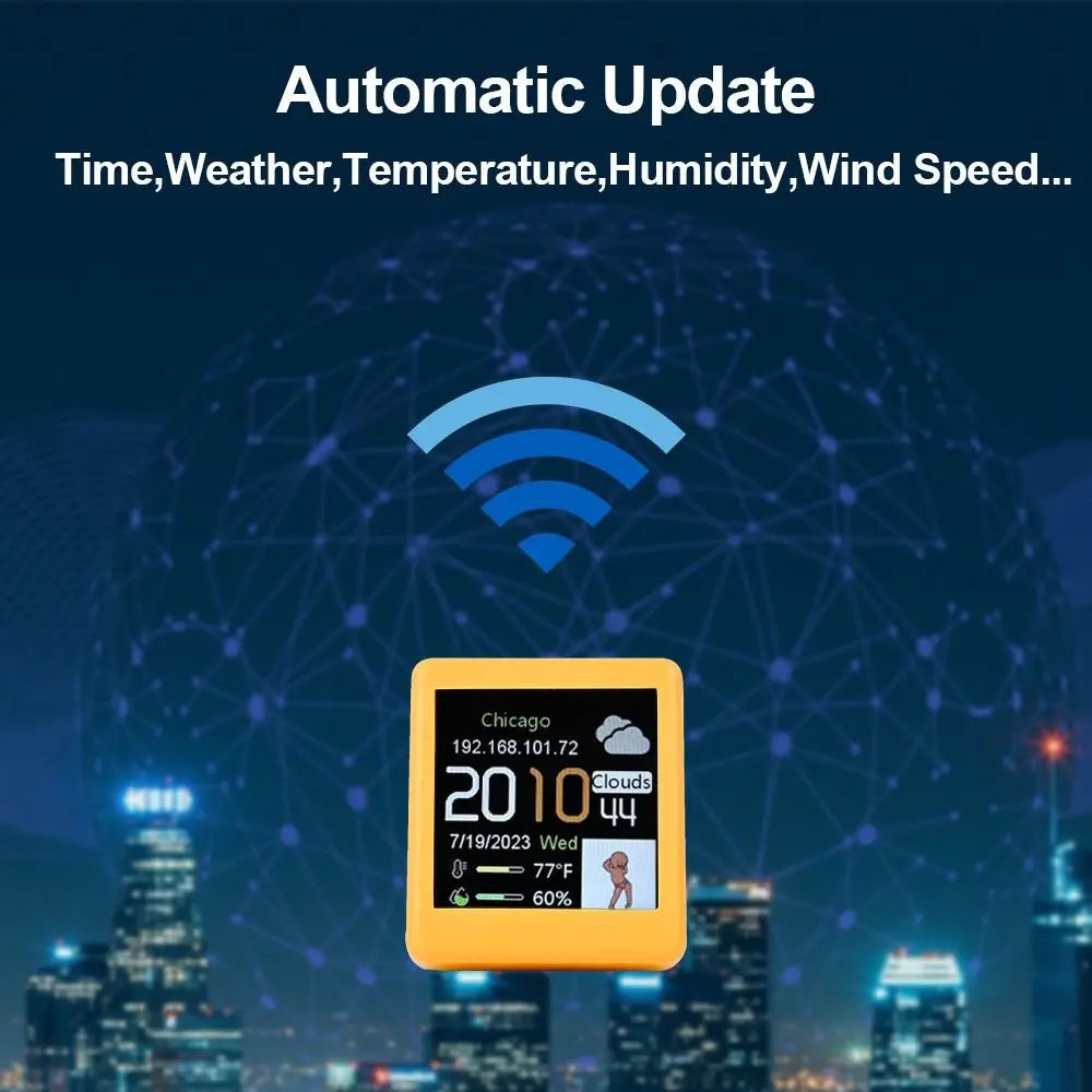 GIFTV Crystal Cube Smart Weather Clock