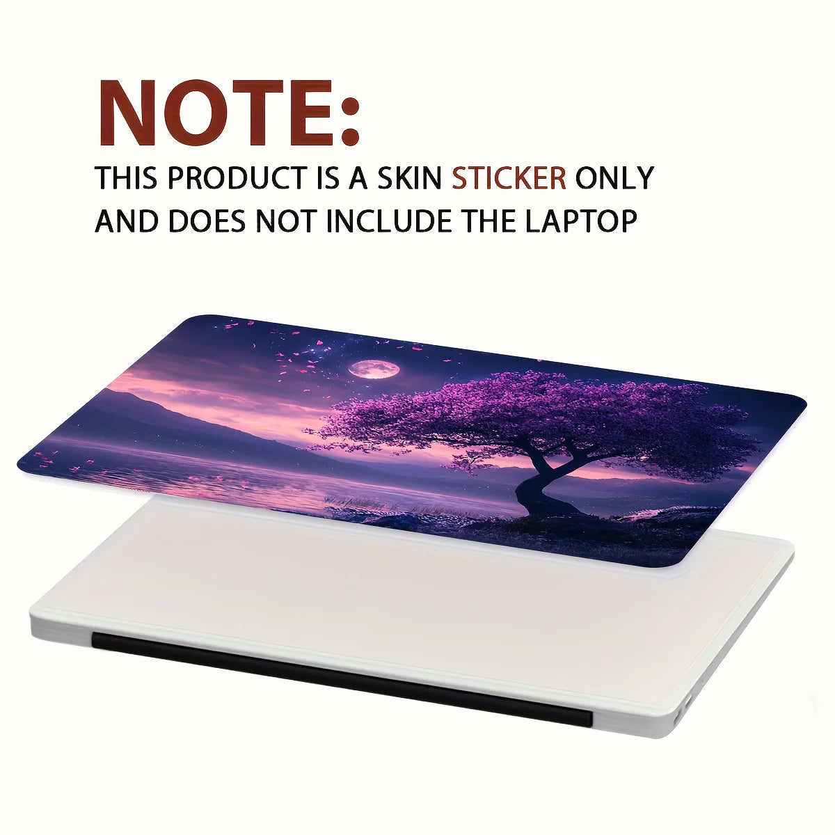 Set of two light beige vinyl stickers for laptops, designed to be scratch resistant and can be used as a protective cover