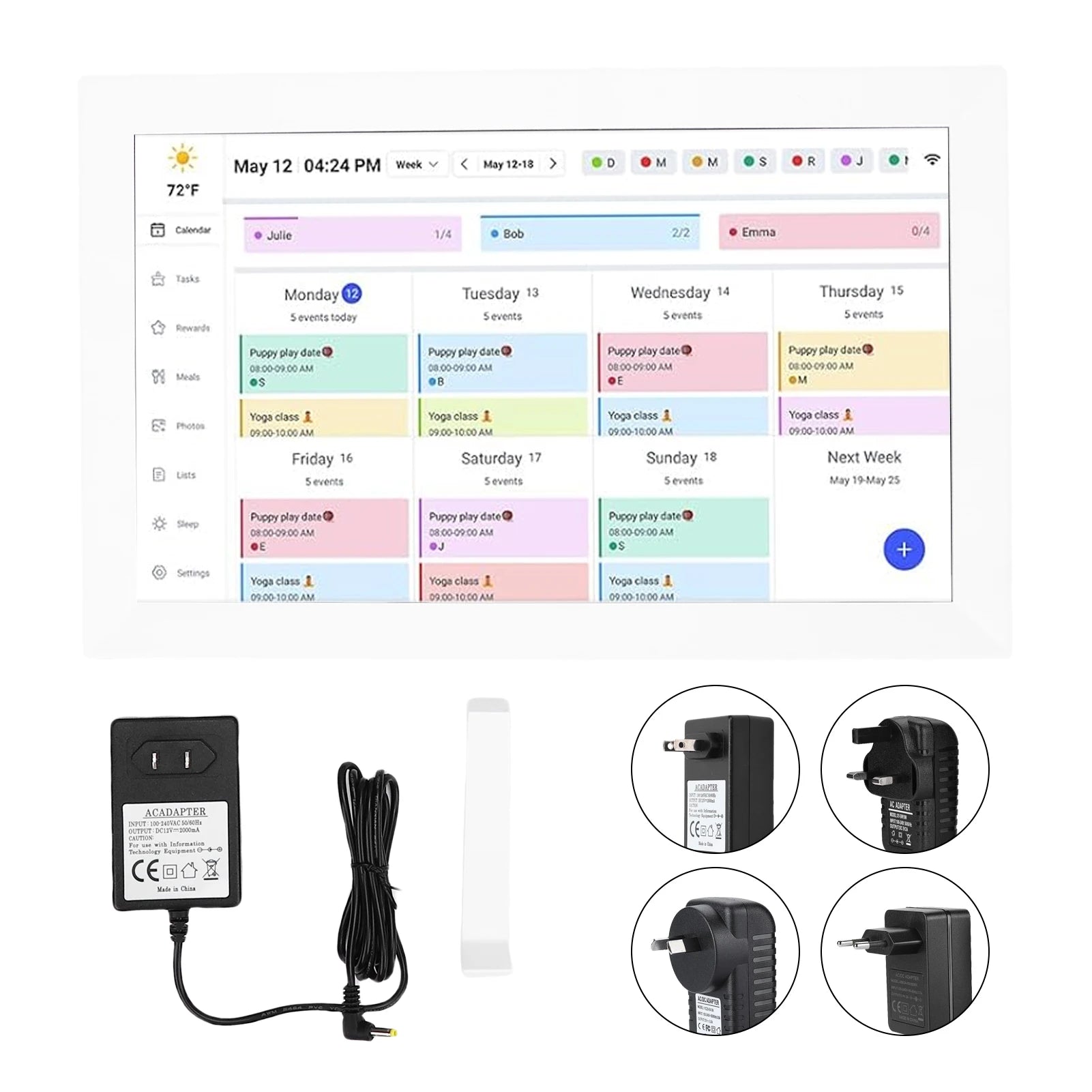 15.6" Smart Family Digital Calendar – 1080P WiFi Touchscreen Display & Interactive Planner
