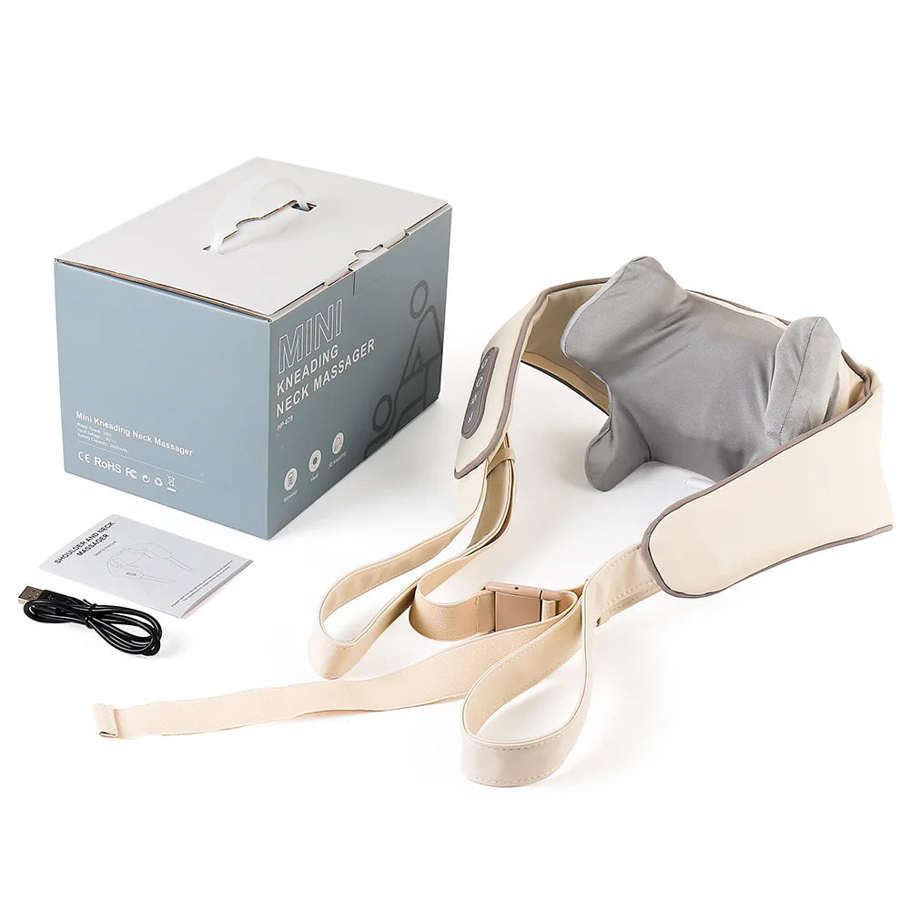 Foreverlily 26W Brushless Neck & Shoulder Kneading Massage Shawl – Wireless