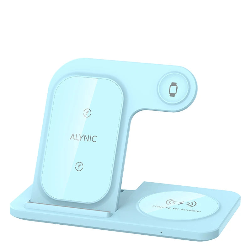 FoldCharge Foldable Fast Wireless Charging Station – iPhone 16/15/14, Apple Watch & AirPods
