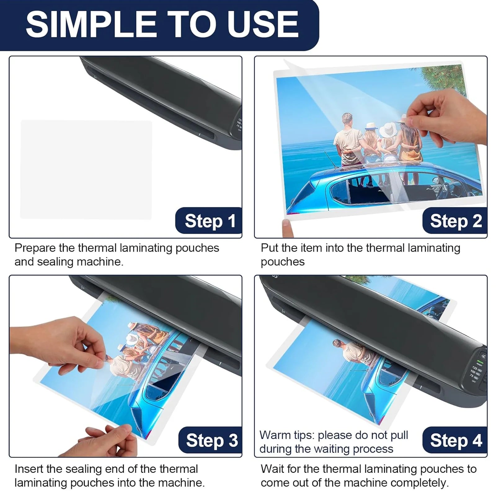 100-Pack Thermal Laminating Sheets (A4 / 3R–5R) – 60 Mic Clear Round-Corner Pouches | Crystal Clear Document Protection Film for All Laminator Machines