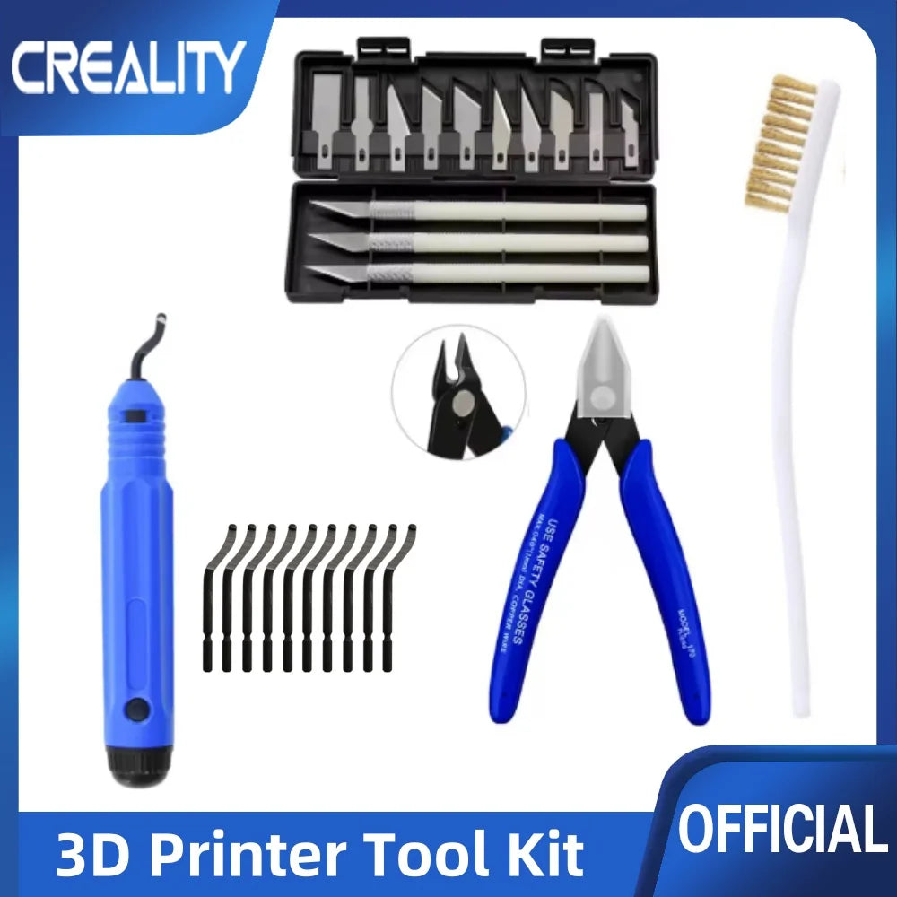 3D Printer Tool Kit – Diagonal Pliers, Deburring Cutter, Tweezers & Scraper Set