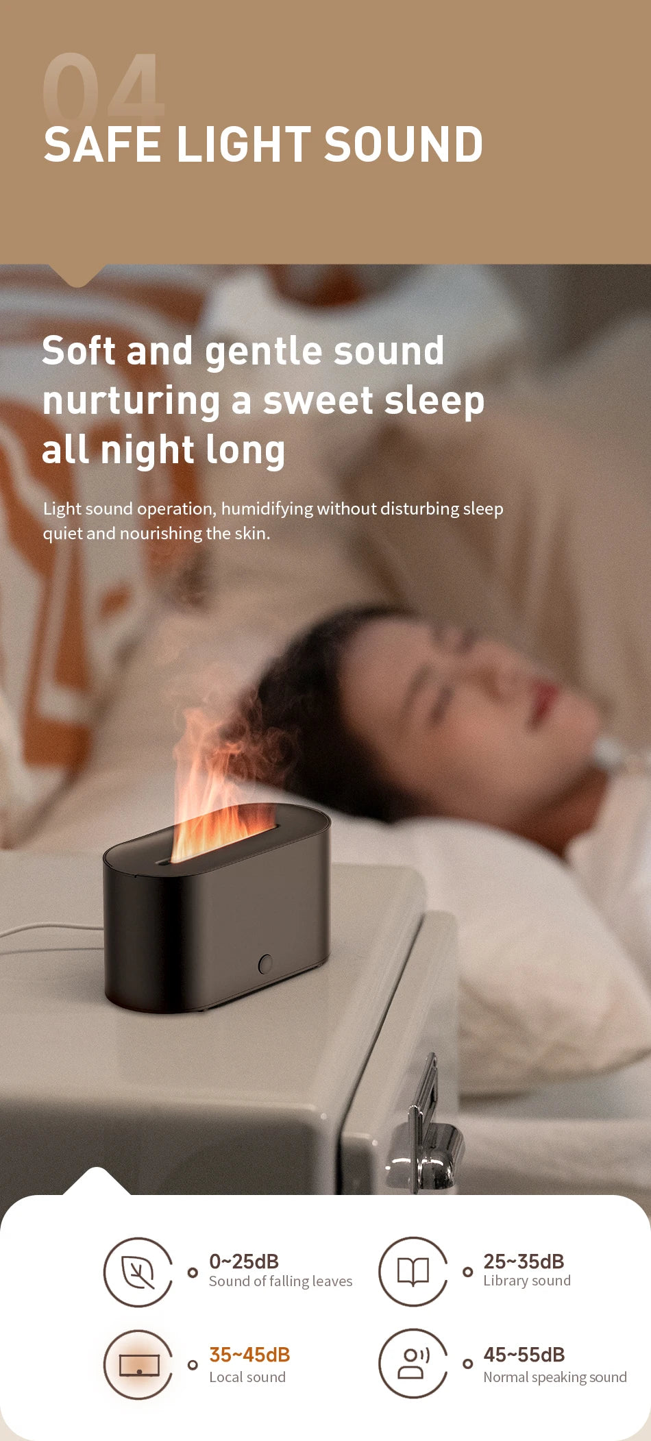 FlameGlow Mini Aroma Diffuser – Colourful Flame Effect Humidifier & Essential Oil Diffuser