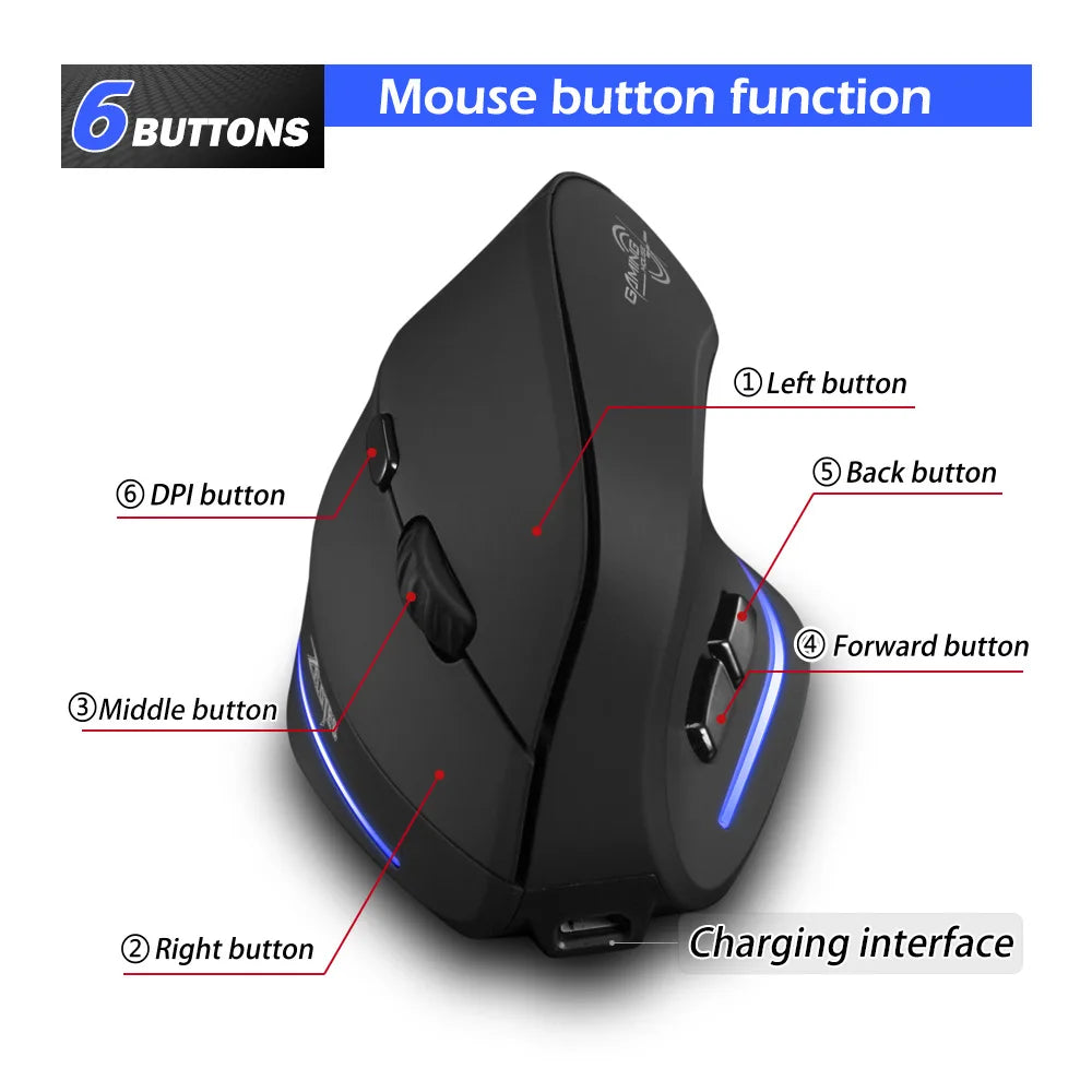 Lefon Trackball Mouse – Bluetooth Ergonomic 2.4G Wireless Rechargeable for PC & Office