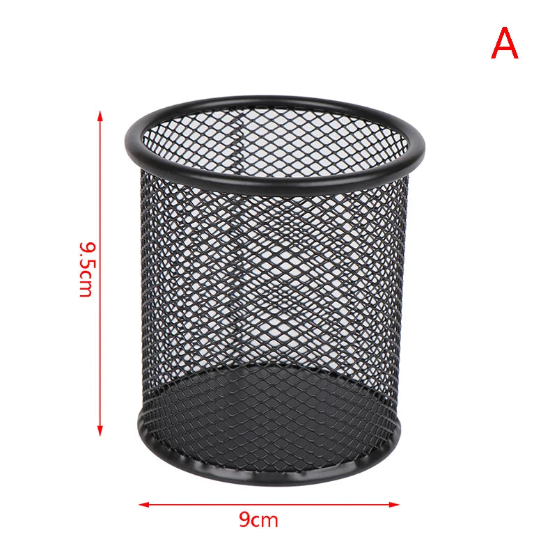 Desk Stationery Organizer Creative Metal Pen Holder Pencil File Storage Rack 3 Grid Storage Box Office Desktop Accessories