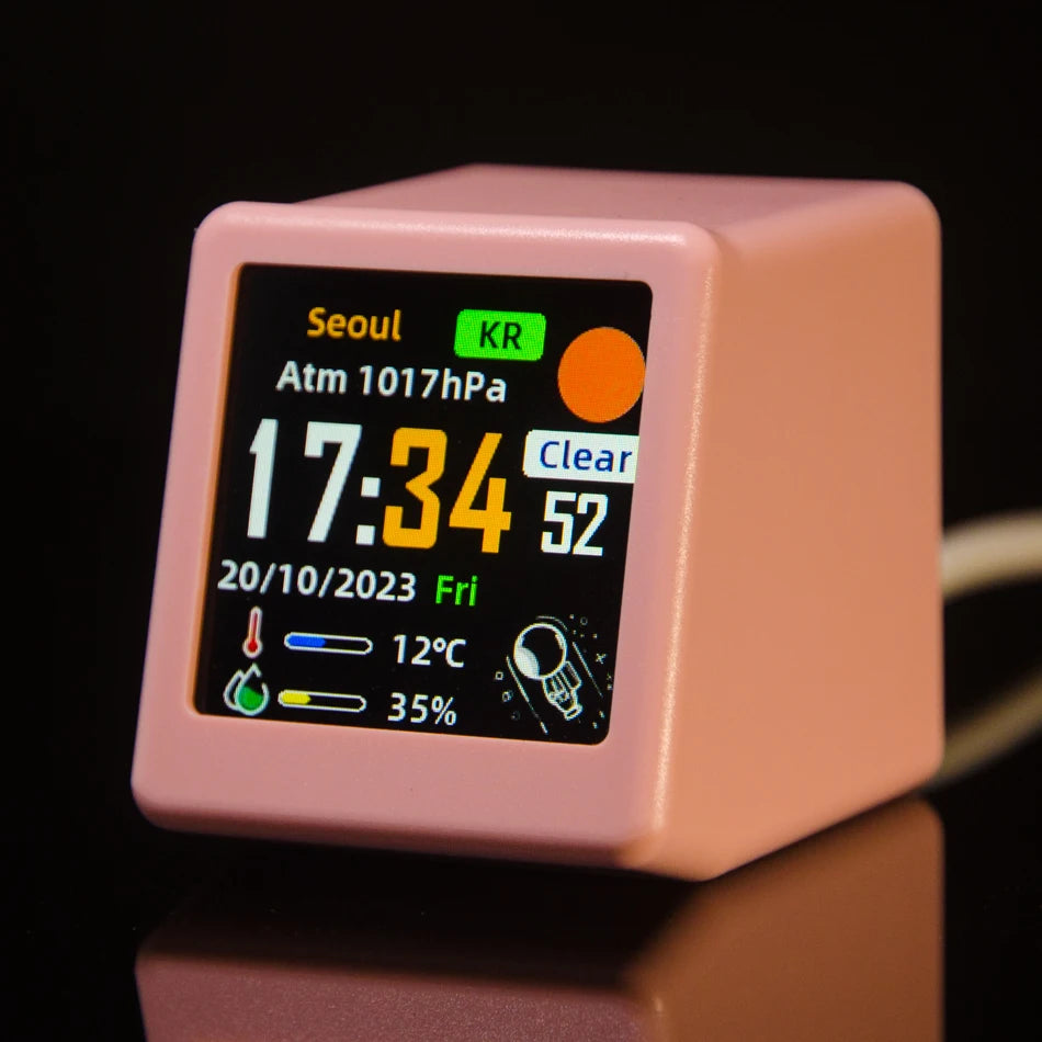 PixelDesk Mini Smart Weather GIF Clock