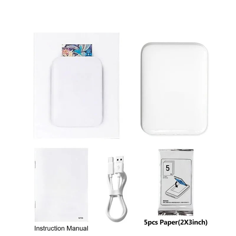SnapPrint Mini Bluetooth Photo Printer – 3” Portable Wireless Color Pocket Printer
